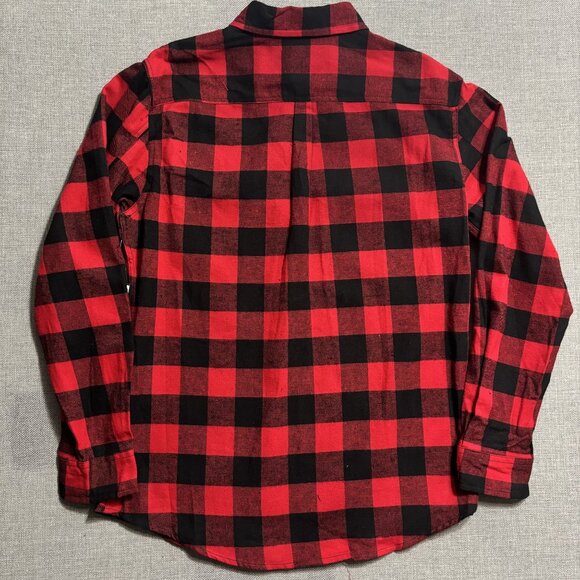 Matix Red & Black Plaid Flannel Shirt Sizes S,M,L,XL - Picture 3 of 14